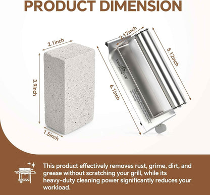 XUDAKAIXIN Grill Cleaning Bricks with Handle, Pumice Griddle Cleaning Stone Removing Stains for Grill,Plattop Griddle,Sink,Cookwares,Floor,Countertop(3-Pack with Handle)