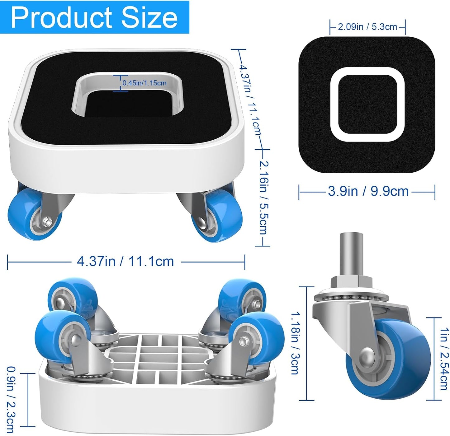 New Upgrade Furniture Sliders: Furniture Movers with Wheels & Groove | Furniture Dolly with 360° Rotatable Wheels - Appliance Roller for Moving Heavy Sofa Bed - Load Capacity Up to 750lb