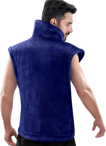 RENPHO Electric Heating Pad - 6 Heat Levels for Neck Shoulder and Back, Birthday Gifts for Women Men Mom Dad, Weighted Pad for Snug Fit, ETL Safety Certified, FSA Eligible, 24"x33" Gray
