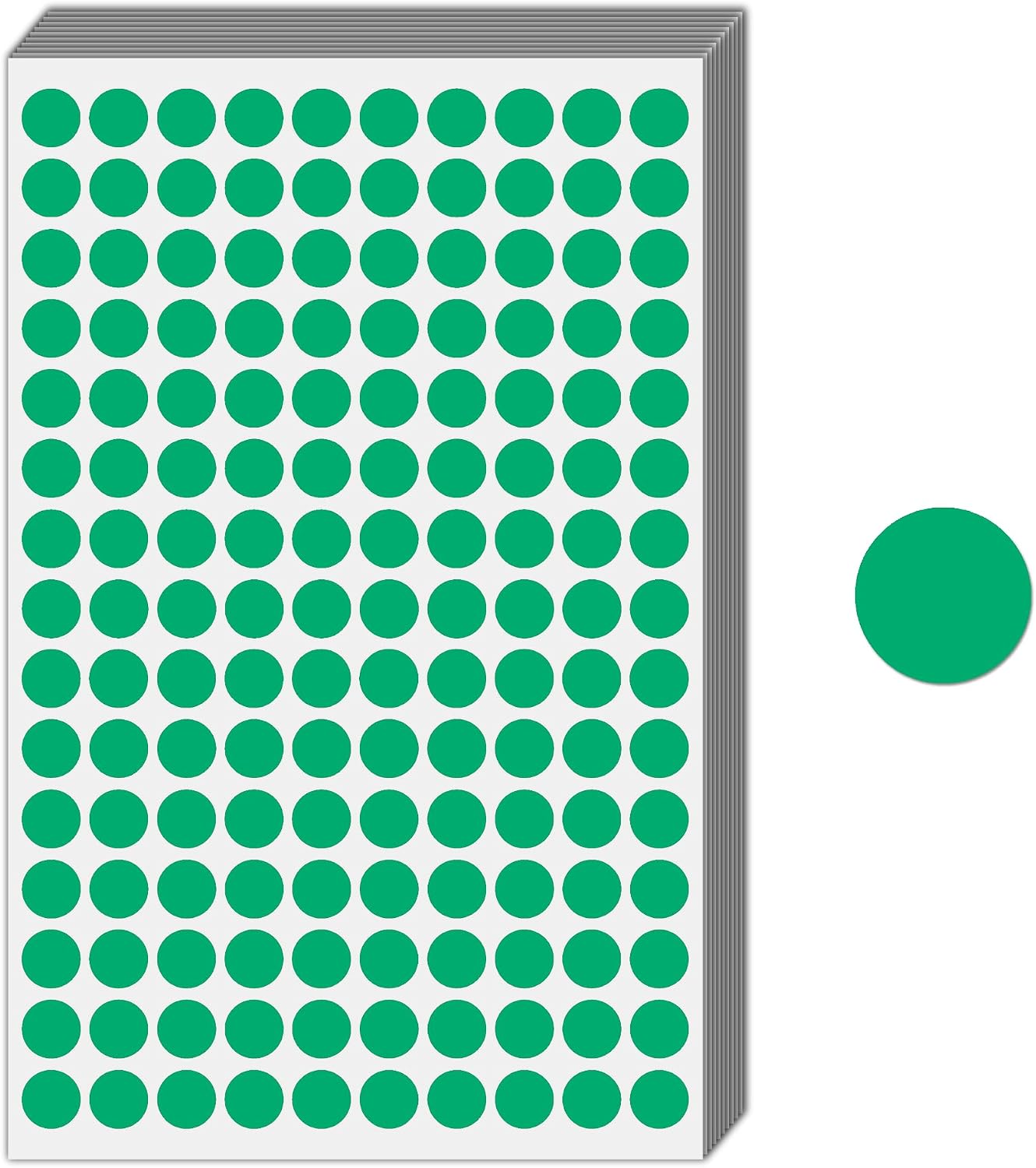 3000 Pieces, 1/2" - Colored Dot Stickers, Round Labels - 6 Colors