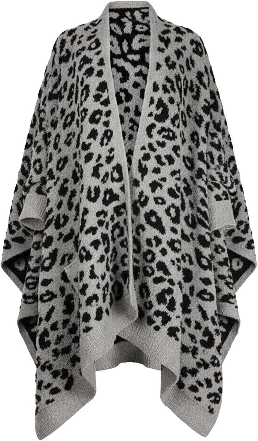 Wearable Blanket Sherpa Poncho Unique Office Work Warm Cozy Shawl TV Throw Blankets, Plush Cape Wrap for Adults