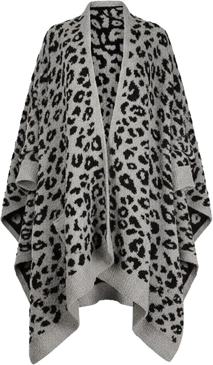 Wearable Blanket Sherpa Poncho Unique Office Work Warm Cozy Shawl TV Throw Blankets, Plush Cape Wrap for Adults