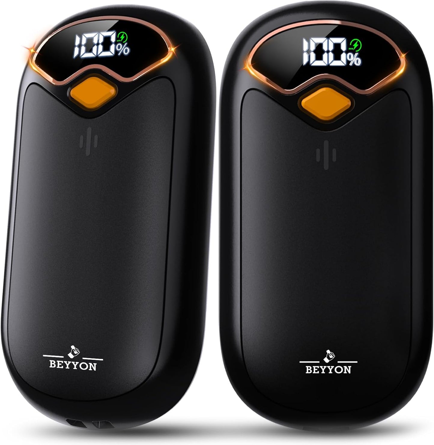 Hand Warmers Rechargeable - Electric Hand Warmer Rechargeable 2 Pack, LED Digital Display, 4 Heat Levels Reusable, USB, Magnetic Portable Handwarmers for Golf/Camping/Hunting, Gift for Women, Men