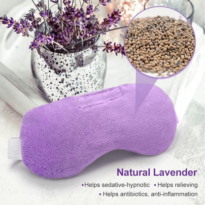 Umisleep Lavender Eye Mask, Weighted Heated Sleep Mask for Men Women, Grey