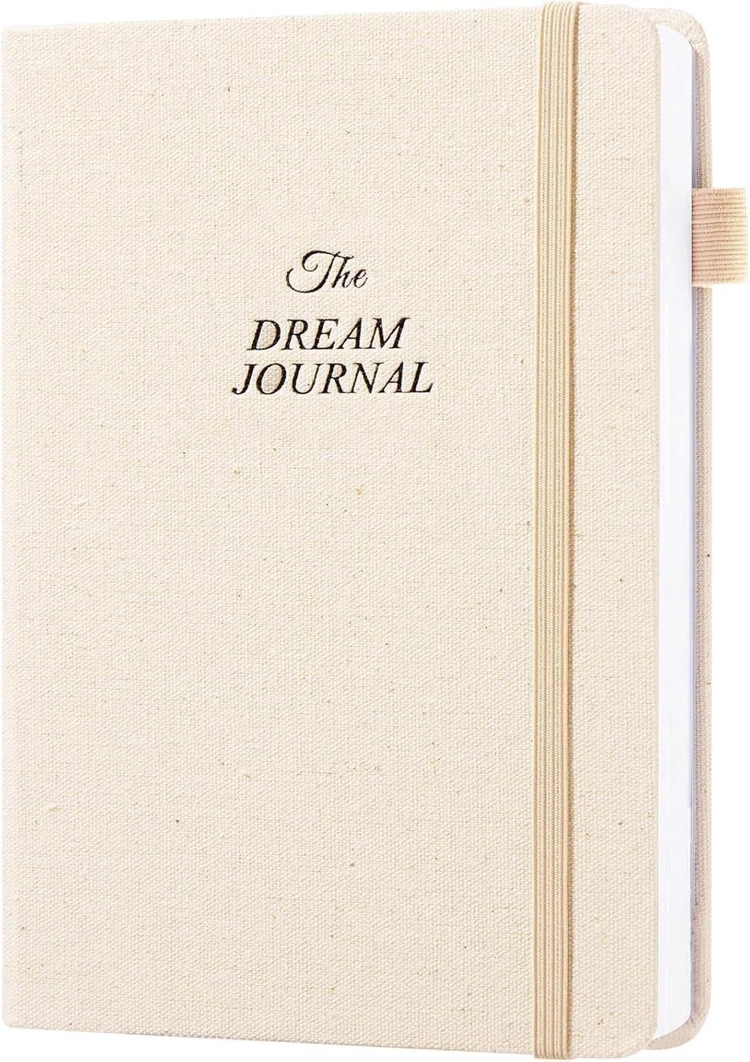 JUBTIC Guided Dream Journal Hardcover with Prompts, Beige | Record & Track Dreams, Interpretations & Thoughts before Sleeping, Ideal Gift for Women, Girls, Men