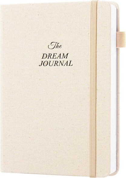JUBTIC Guided Dream Journal Hardcover with Prompts, Beige | Record & Track Dreams, Interpretations & Thoughts before Sleeping, Ideal Gift for Women, Girls, Men