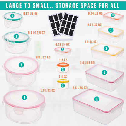 5 Pack Large Fruit Storage Containers for Fridge with Removable Colander | Plastic Food Storage Containers with Lids Airtight-Leak Proof Refrigerator Organizers and Storage of Vegetable