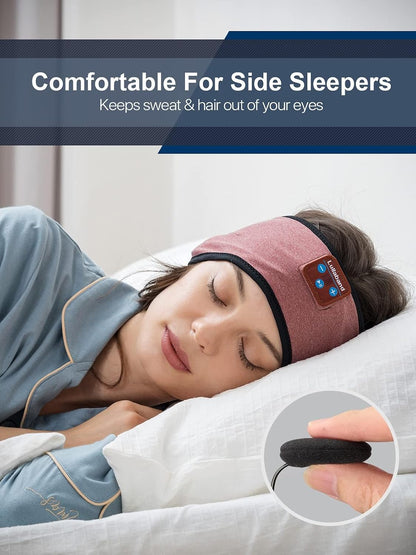 Lullaband Sleep Headphones, Bluetooth Headband Headphones with 12-Hour Battery, Soft Headband for Sleeping, Travel, Exercise, Yoga & Relaxation