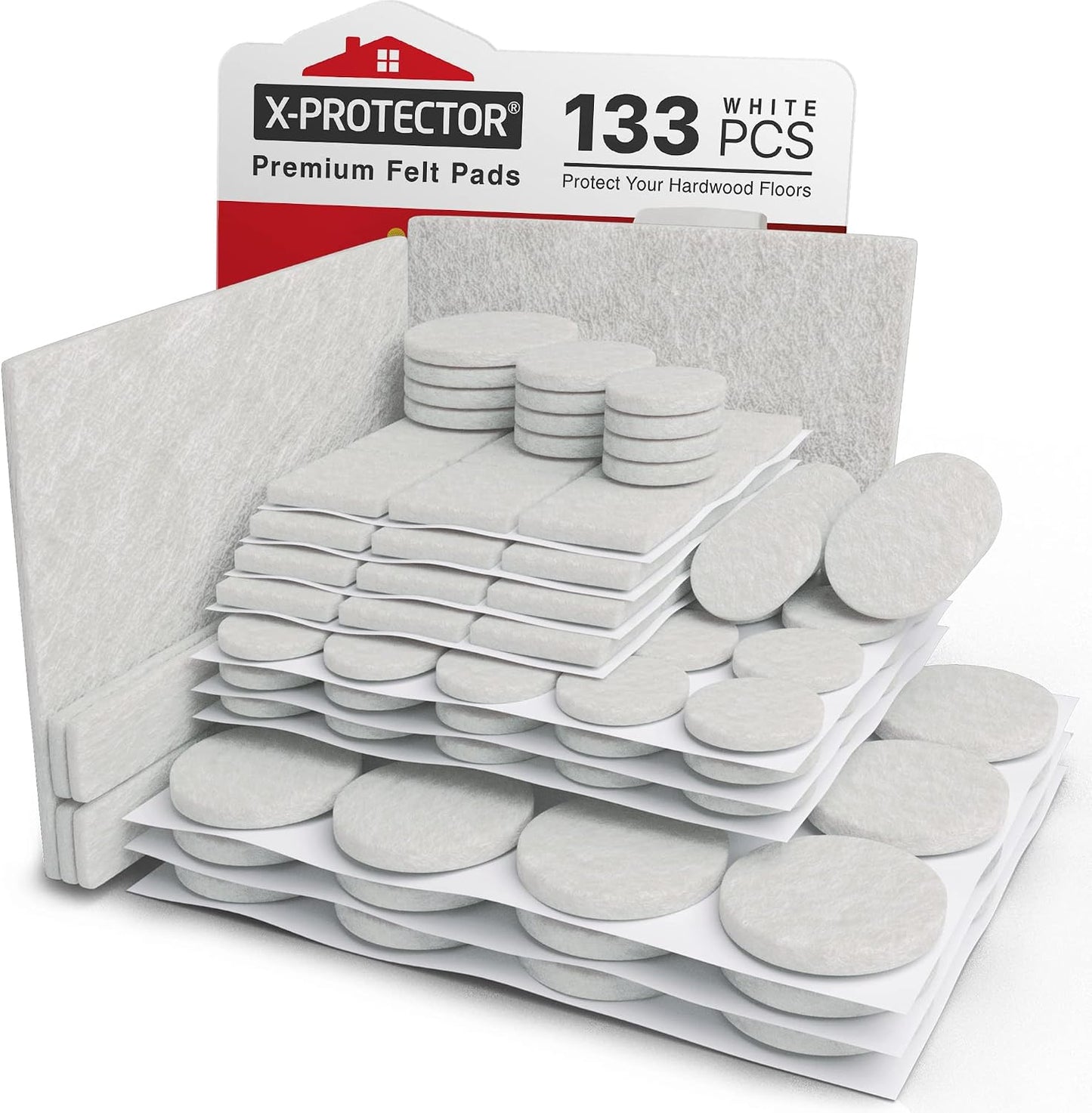 Felt Furniture Pads X-PROTECTOR 235 PCS Premium Furniture Pads - Felt Pads Furniture Feet Best Wood Floor Protectors - Protect Your Hardwood & Laminate Flooring! | Furniture Feet Best Wood Floor Protectors - Protect Your Hardwood & Laminate Flooring!