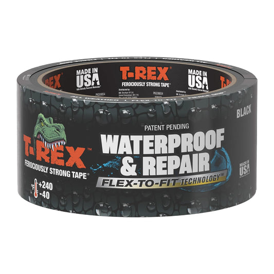 T-REX Waterproof and Repair Tape,1.88" x 30 ft, Ferociously Strong, Extreme Weather & UV Resistant Pool Repair Tape, Works Underwater & Sticks to Wet Surfaces, White, (Pack of 1)