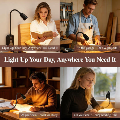 Wall Mounted Reading Light for Bed, Headboard Light with 360° Flexible Arm, Hand Wave Sensor, Focused 60° Beam, 5 Color Temperatures, Stepless Dimming, Memory Function, USB-C Output, Black 1 Pack