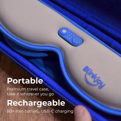 Blinkjoy Rechargeable Heated Eye Mask for Dry Eyes | Cordless Warm Compress for MGD, Styes & Eye Strain, Optometrist Recommended for Dry Eye Relief