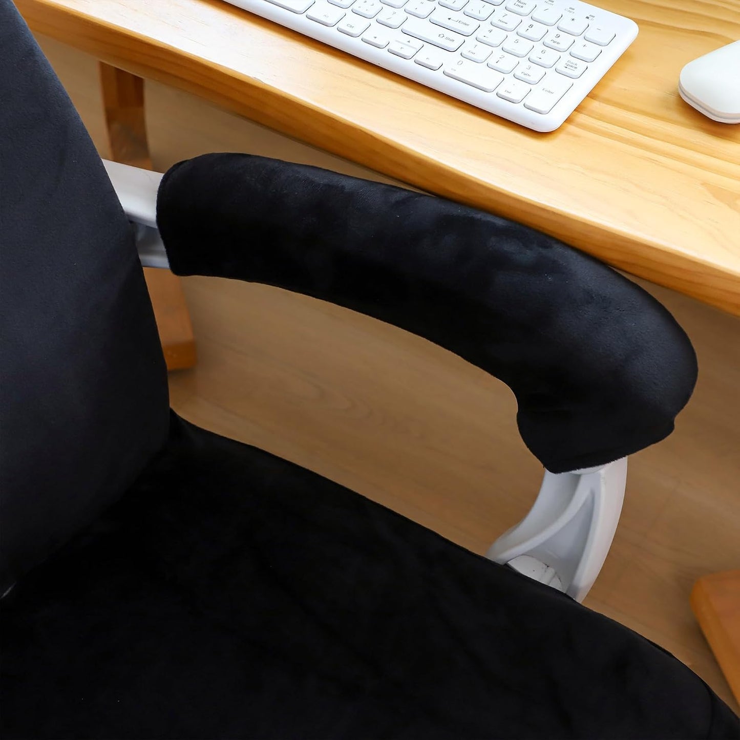 FORCHEER Office Chair Armrest Cover with Zipper 15inch Stretchable Water Resistant Computer Office Chair Arm Rest Slipcover for Desk Chairs Arm 2Pack-Army Green