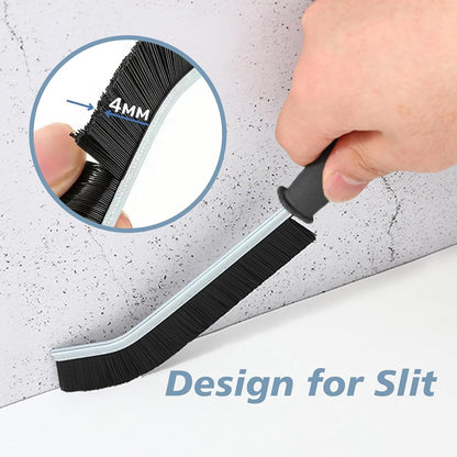 Crevice Cleaning Brush Magic Brush Tool, Bathroom Tile Groove Gap Radiator Window Sink Alloy Cleaning Scrubbing Brushes with Long Handle, Thin Cleaning Supplies for Home Kitchen Narrow Corners