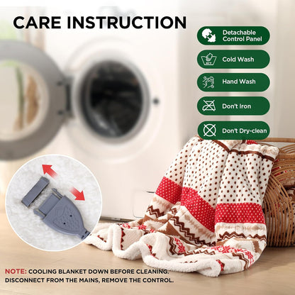 Westinghouse Heated Throw Blanket, 50"x60", Charcoal, ETL Certified
