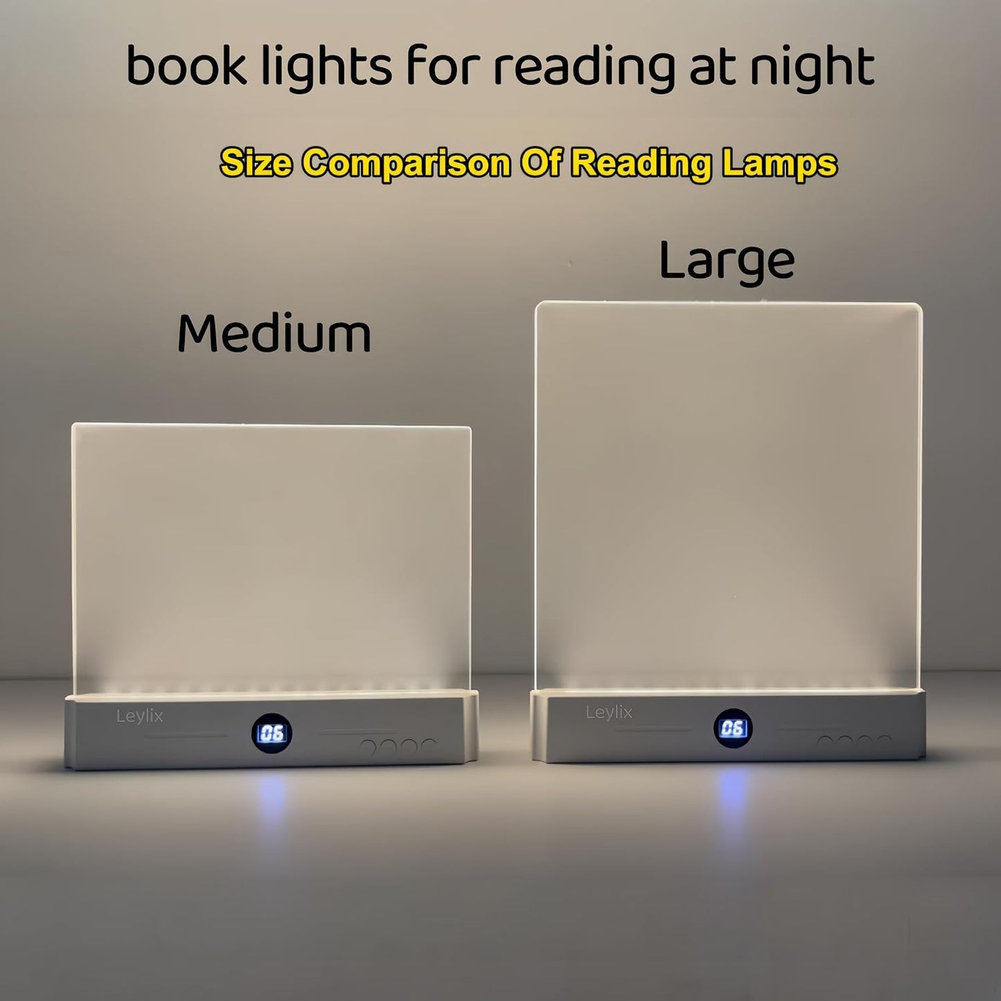 XL LED Flat Book Light for Reading at Night in Bed, Matte Pink | Eye-Caring Page Illuminator 3 Color Temperatures Stepless Dimmable USB Rechargeable, Portable Flat Panel Lamp with Soft