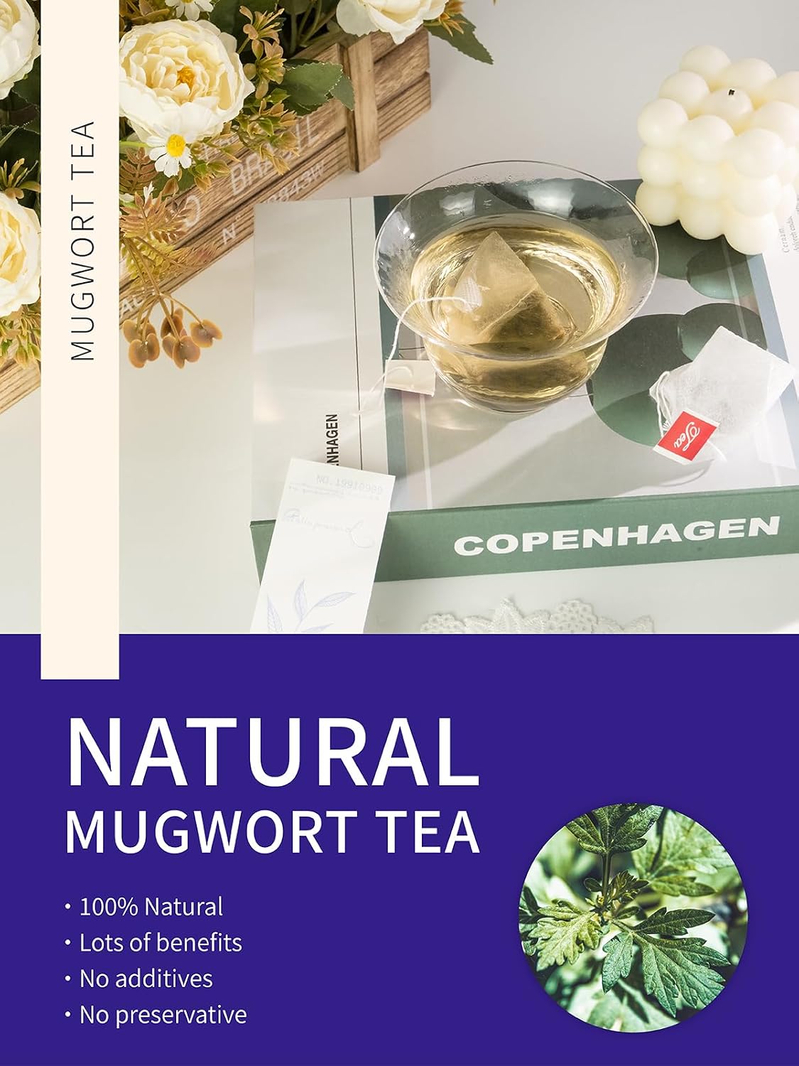 TeeLux Dandelion Leaf & Root Tea Bags, Natural Roasted Dandelion Root with Fresh Dandelion Leaf Herbal Tea, Caffeine Free, 100 Count