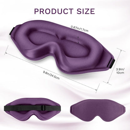 FlyCoco 99% Fully Block Out Light Eye Sleep Mask, 3D Deep Contoured Eyes Cover Zero Pressure, Long Lash Extension Eyes Mask with Adjustable Straps for Sleeping Travel Home Nap Rest Women Men (Pink)