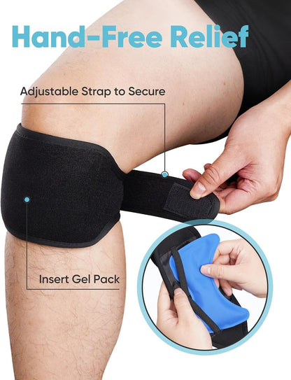 Reusable Ice Pack Wrap Kit for Knee, Long Lasting Cold Packs