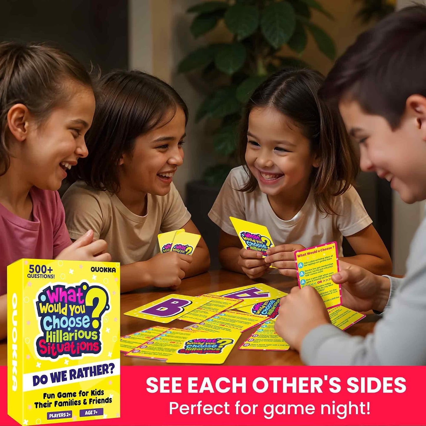 QUOKKA Card Game for Teens, Kids, Adults – 500+ Hilarious Travel & Vacation Scenarios | Funny Getaways What Would You Choose Challenge | Family Nights & Party Game for Friends, Road Trips & Sleepovers