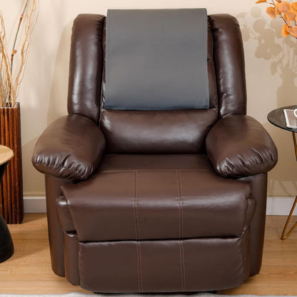 Non Slip Recliner Headrest Protector Washable Faux Leather Headrest Covers for Recliner Chair Waterproof Couch Head Rest Covers for Sofa,Furniture,Office Chair,Theater Seat