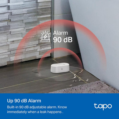 Tapo Smart Water Leak Detector, Requires Tapo Hub, T300 | Water Leak Sensor Wi-Fi with Rapid Dripping Detection, 90dB Adjustable Alarm, App Alerts, Works with Alexa and Google Home