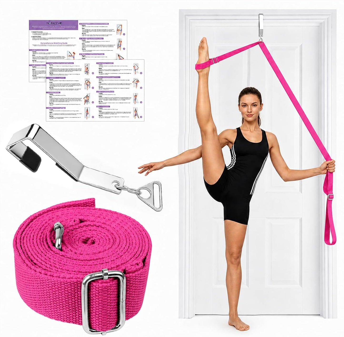 Stretching Strap with Door Anchor Improve Leg Flexibility for Splits