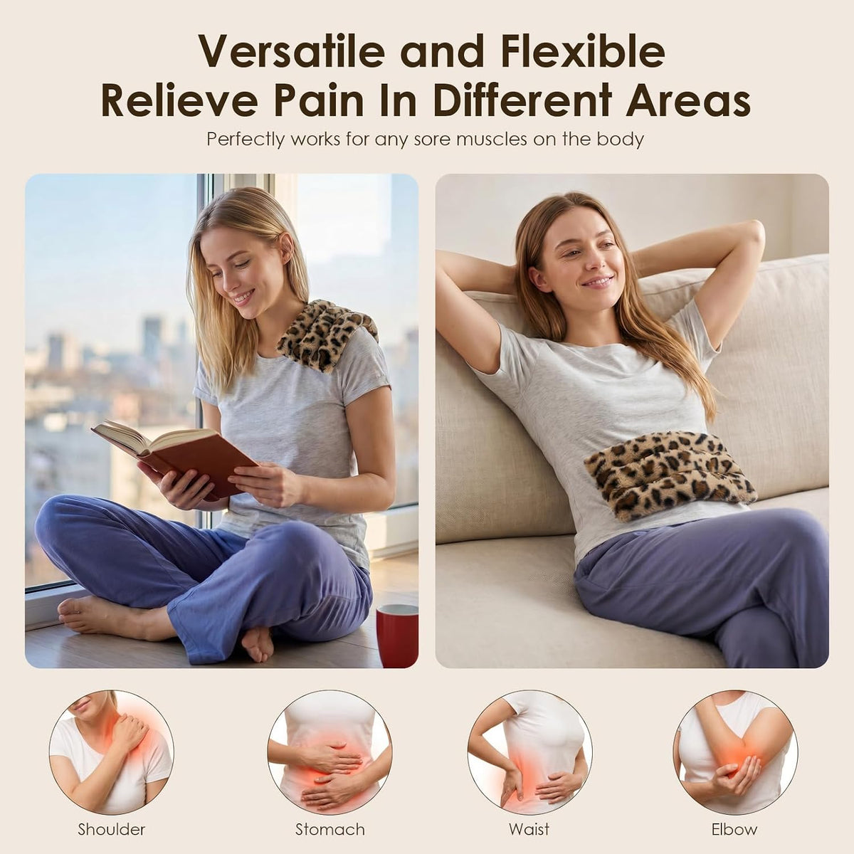 Microwave Heating Pad 6 x 12 Small Heating Pad Microwave, Microwave Bean Bag Heating Pad for Neck and Shoulders, Moist Heat Pack Pillow Warm Compress for Knee, Muscles, Joints, Wrist (Dark Blue)