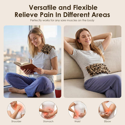 Microwave Heating Pad 6 x 12 Small Heating Pad Microwave, Microwave Bean Bag Heating Pad for Neck and Shoulders, Moist Heat Pack Pillow Warm Compress for Knee, Muscles, Joints, Wrist (Dark Blue)