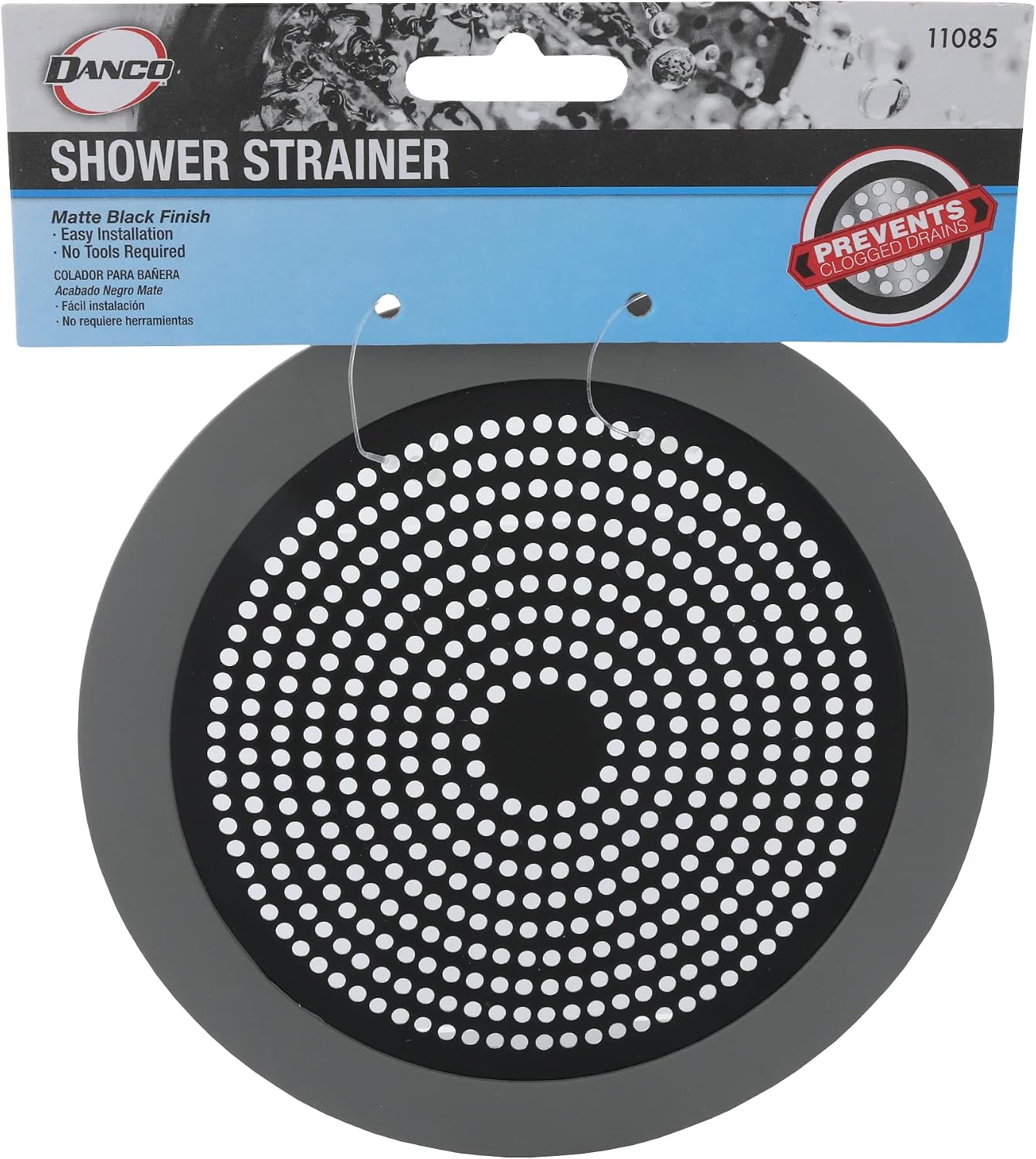 Danco Shower Hair Catcher Baskets, 6-Pack, Black (10739P)