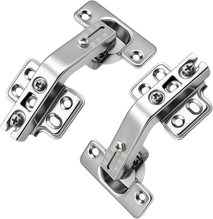 Cabinet Hinge Repair Plate Kit, 12Pcs Hinges Repair Fixing Plates | Stainless Steel for Kitchen Cupboard Door Replacement Rust Resistant With Mounting Screw
