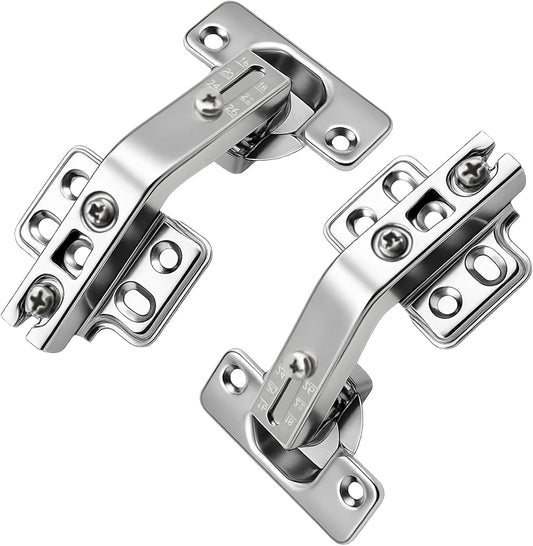 Cabinet Hinge Repair Plate Kit, 12Pcs Hinges Repair Fixing Plates | Stainless Steel for Kitchen Cupboard Door Replacement Rust Resistant With Mounting Screw