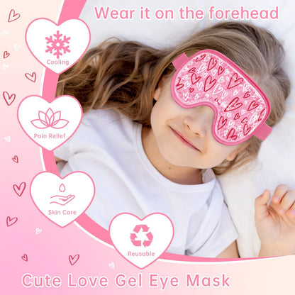 2 PCS Ice Eye Mask Reusable Hot Cold Therapy Gel Bead Eye Mask for Puffiness/Dark Circles/Eye Bags/Dry Eyes/Headaches/Migraines/Stress Relief,Cooling Eye Mask,Ice Pack for Eyes (Purple)