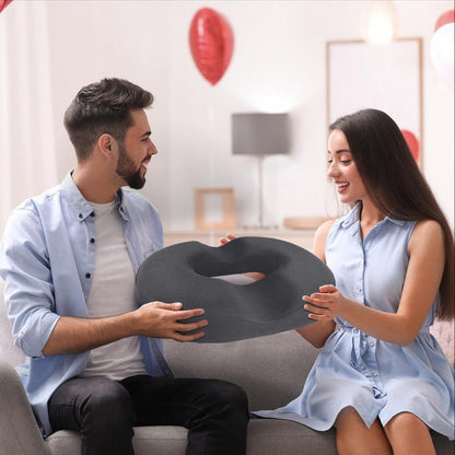 BlissTrends Donut Pillow Seat Cushion, Memory Foam Lifting Cushions(Black) | Donut Chair Cushions for Postpartum Pregnancy & Hemorrhoids,Tailbone Pain Relief Cushion for Office&Home Chairs