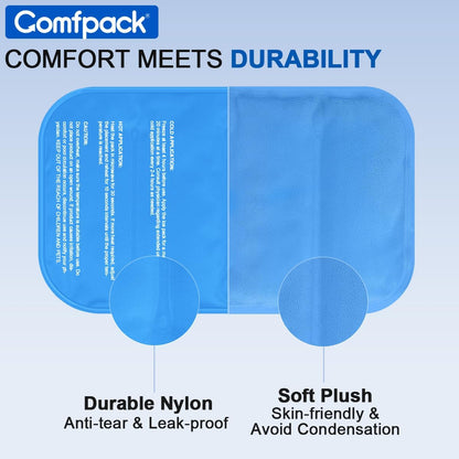 Comfpack Soft Ice Packs for Injuries Reusable, Double Side Hot Cold Therapy