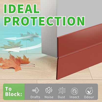 Weather Stripping Door Seal - Updated 1.4in Door Draft Stopper | Silicone Seal Strip for House and Glass Shower Doors for Windows Gaps of Collision and Side, Window Insulation for Winter
