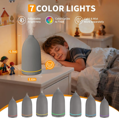 URPOWER 300mL Essential Oil Diffusers for Home Aromatherapy Diffuser | Up to 10 Hrs High/Low Mist Settings Quiet Diffuser Oil Machine Humidifiers Ideal for Bedrooms Living Rooms & Home Offices