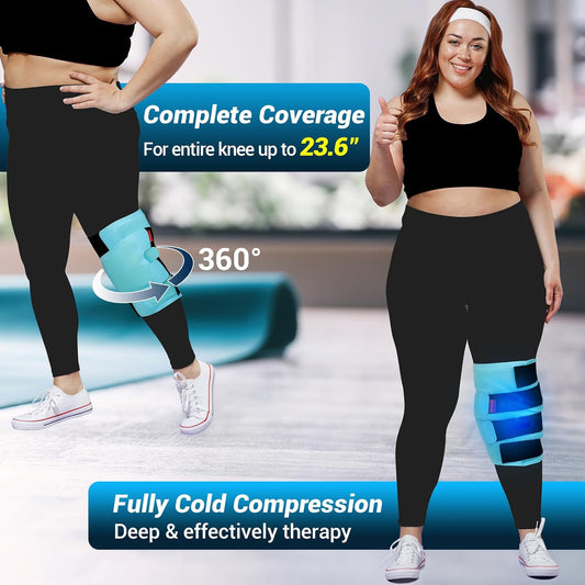 Comfytemp Large Knee Ice Pack Wrap Reusable Gel Full Coverage Knee Cold Pad