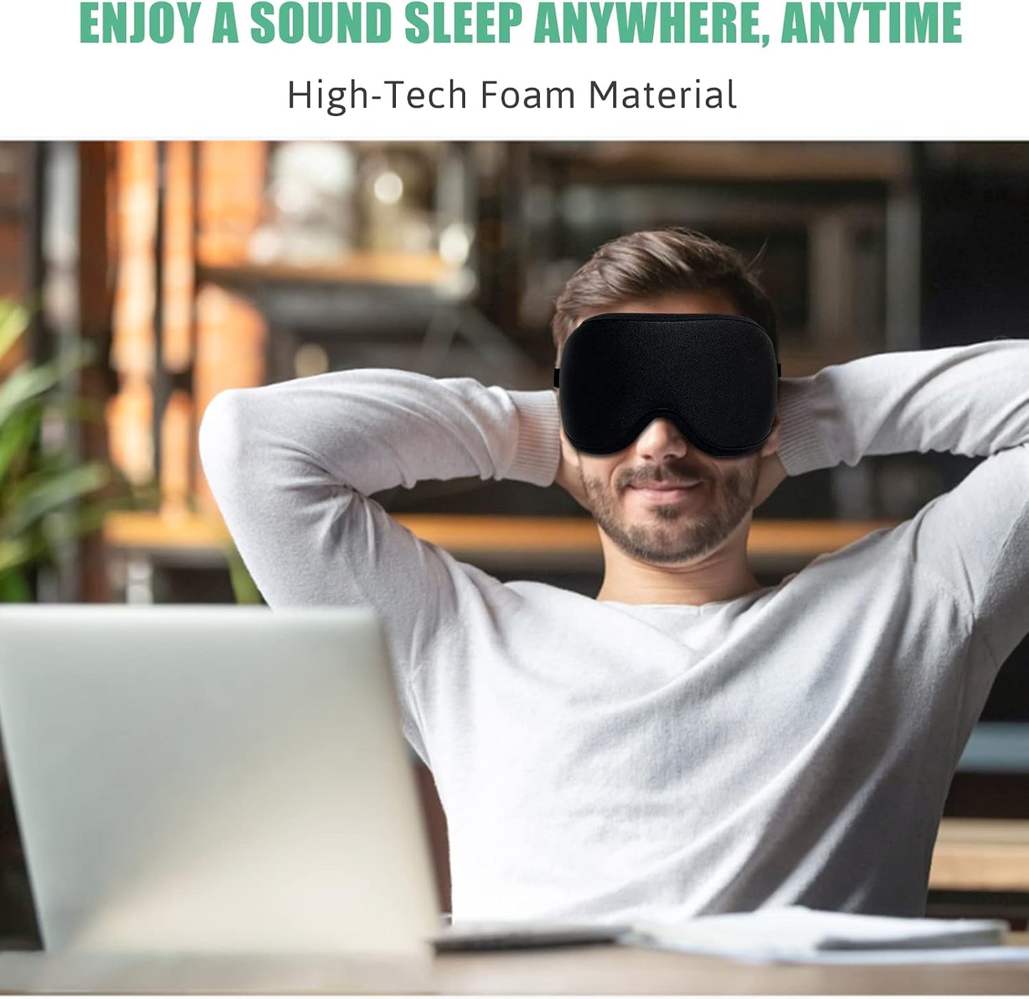 BeeVines Sleep Mask, 2 Pack 3D Contoured Sleeping Eye Masks for Lash Extensions, Night Molded Covers with Adjustable Strap, Memory Foam Eye Shade for Traveling Yoga Nap(Black & Grey)