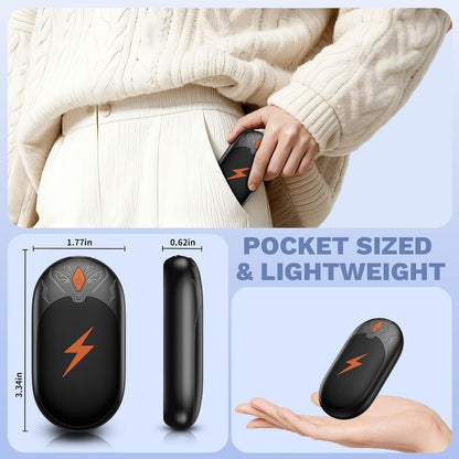 Hand Warmers Rechargeable 2 Pack, Electric Hand Warmer Up to 24Hrs, Wolf-Shape, Portable Reusable HandWarmer, Winter Gifts for Camping, Hunting, Fishing, Christmas