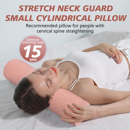 Cozyhealth 3.1" H Small Cervical Roll Pillow, Medium Soft Memory Foam Neck Round Pillow Cylinder Bolster Pillow for Sleeping, Round Neck Support for Bed, Legs, Back and Yoga (Grey, Small - 3.1" H)