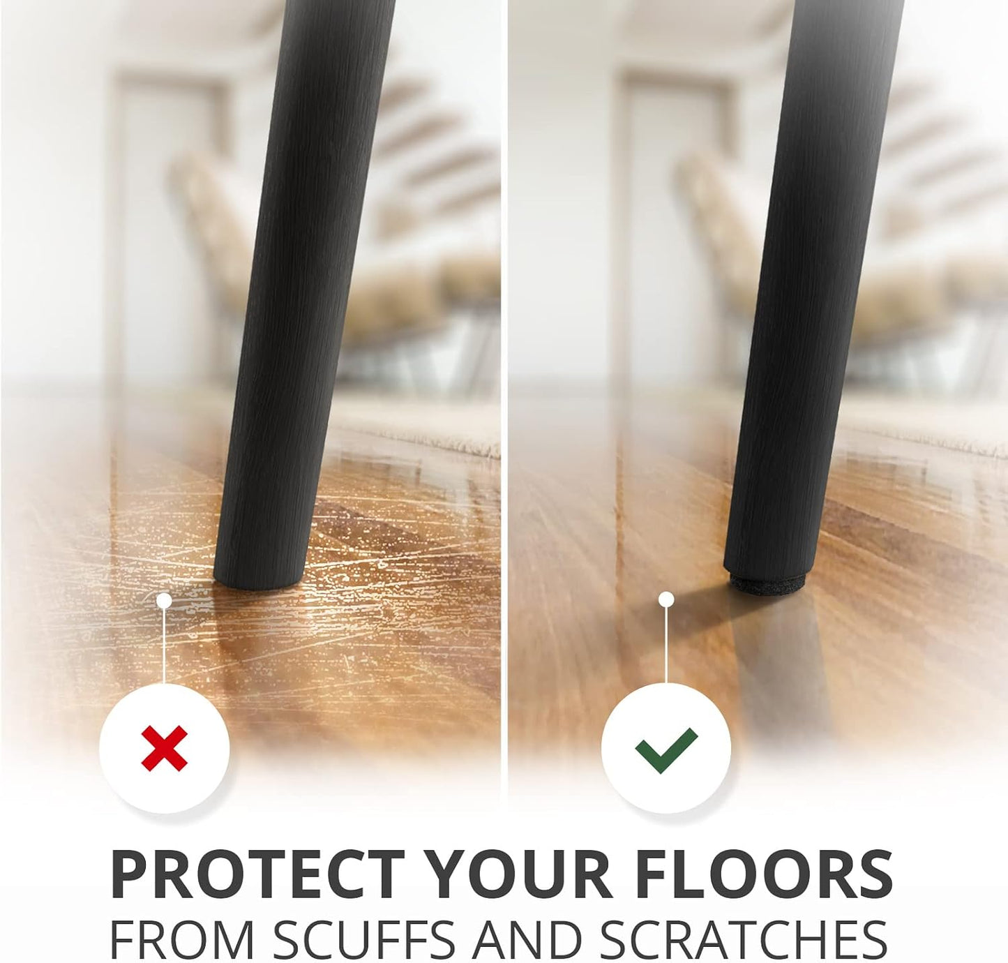 X-PROTECTOR 357 PCS Premium Huge Pack Felt Furniture Pads! | Quantity of Furniture Sliders with Many Big Sizes – Your Ideal Floor Protectors. Protect Your Hardwood & Laminate Floor!