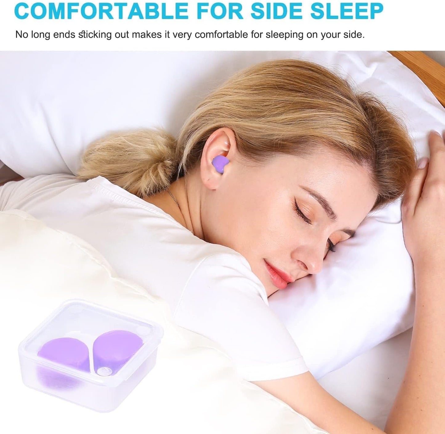 Ear Plugs for Sleeping, Waterproof Moldable Silicone EarPlugs for Sleeping Noise Cancelling, Mowing, Swimming and Concerts, 8 Pair (16 Count)