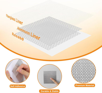 Romeda Drywall Patch Kit 11 Pack, 4/6/8 Inch Wall Patch with Extended Self Adhesive Mesh, Dry Wall Patch with Scraper and Sandpaper for Hole Repair