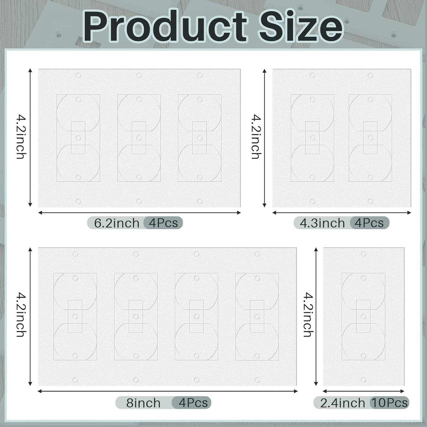 Tondiamo 74 Pcs Wall Plate Insulation and Draft Sealers Foam Insulation Pads Electrical Outlet Light Switch Covers Wall Gasket Without Adhesive