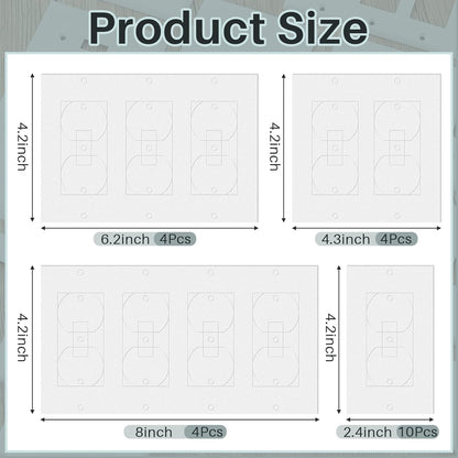 Tondiamo 74 Pcs Wall Plate Insulation and Draft Sealers Foam Insulation Pads Electrical Outlet Light Switch Covers Wall Gasket Without Adhesive