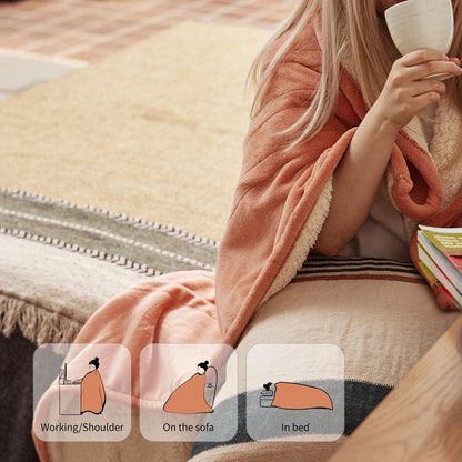 Heated Blanket 50x60”, 3 Hours Auto-Off Electric Blanket, Grey