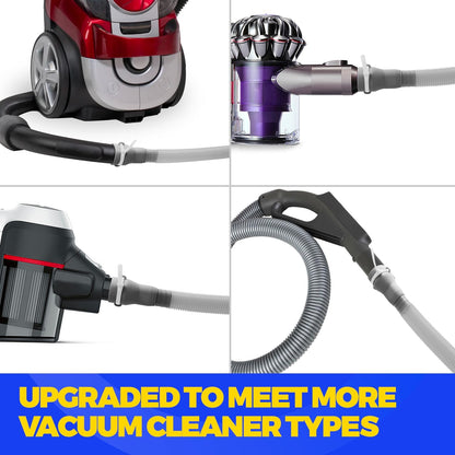 Holikme Dryer Vent Cleaner Kit, Vacuum Hose Attachment, 2-Piece, Black | Adjustable Cable Tie for Easy Attachment, Flexible Lint Brush Removes Lint from Dryer Lint Screens and Tight Spaces