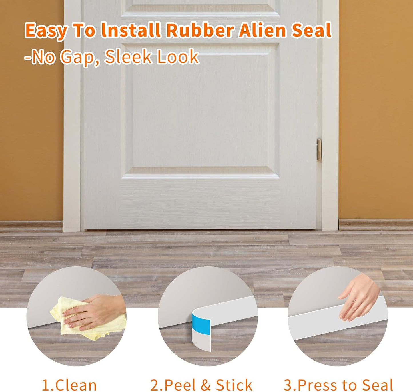 T-Shaped Rubber Weather Stripping Door Seal Extra Thick 2mm, 2 in x 20 Ft Heavy-Duty Alien Draft Seal Insulation Tape for Doors, Windows and Glass Shower Sweep Gaps(Clear)