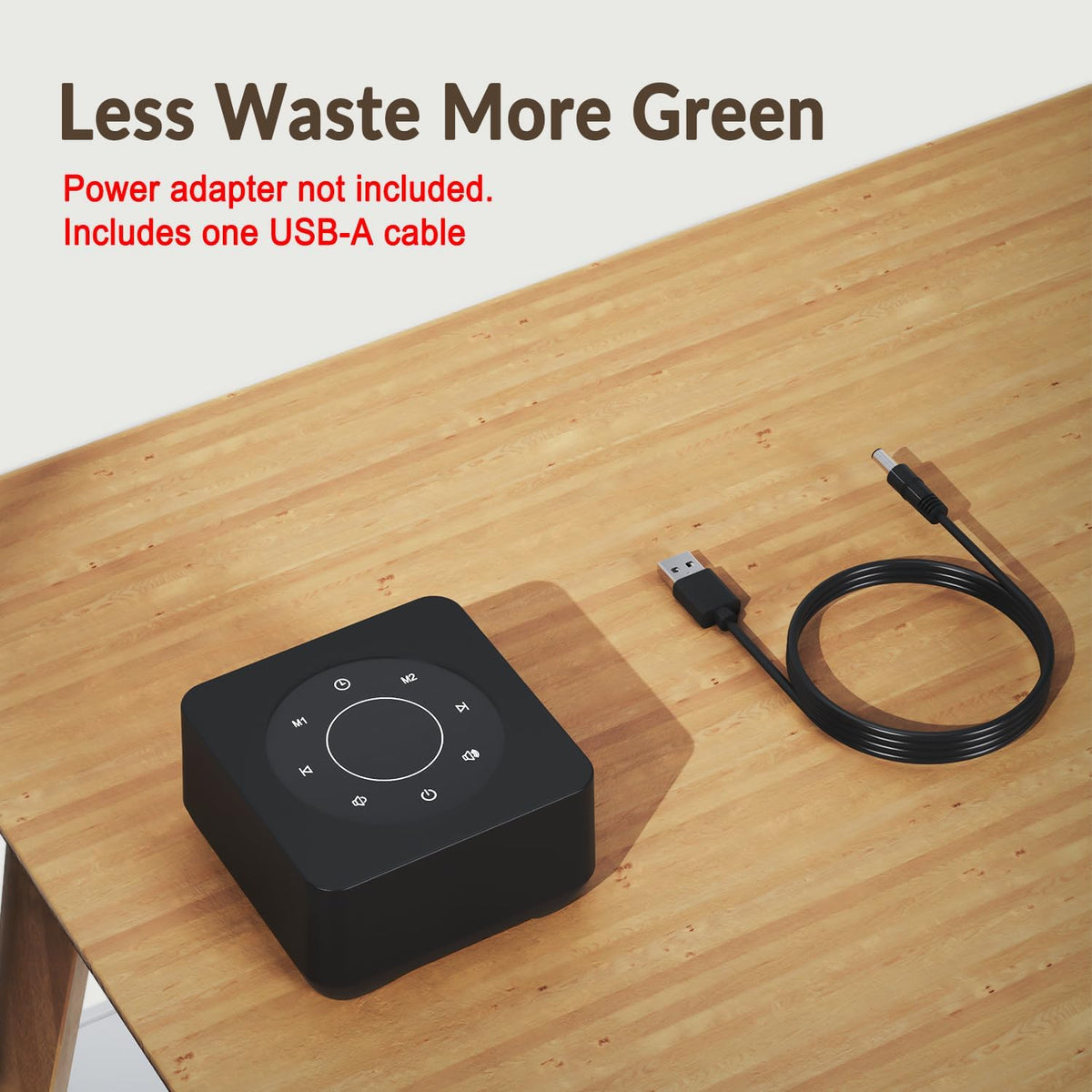 White Noise Sound Machine, Noise Machine for 20 Soothing Sounds, 2 Customizable Shortcut Buttons, Timer, Memory Function, USB-A Cable Included (Battery&Adapter NOT Included)for Baby, Kids&Adult(Black)